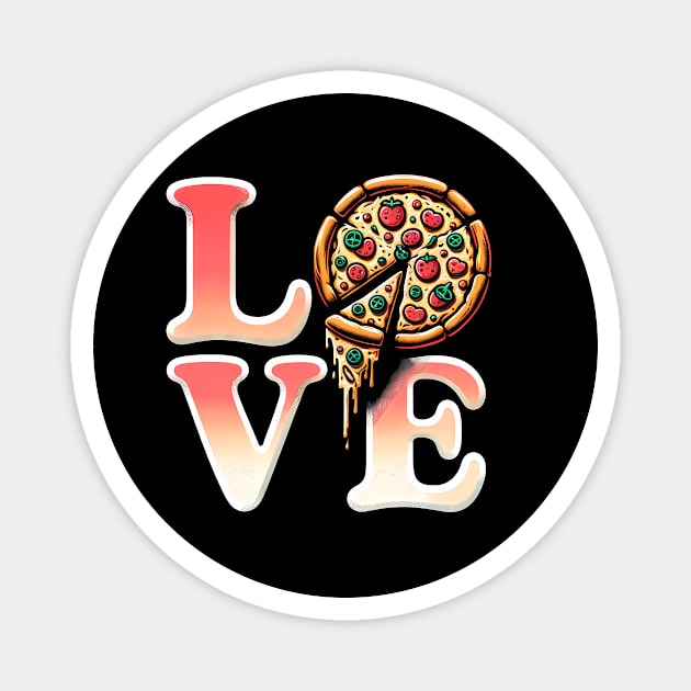Love Pizza, Funny Pizza Lover Magnet by logiamerch